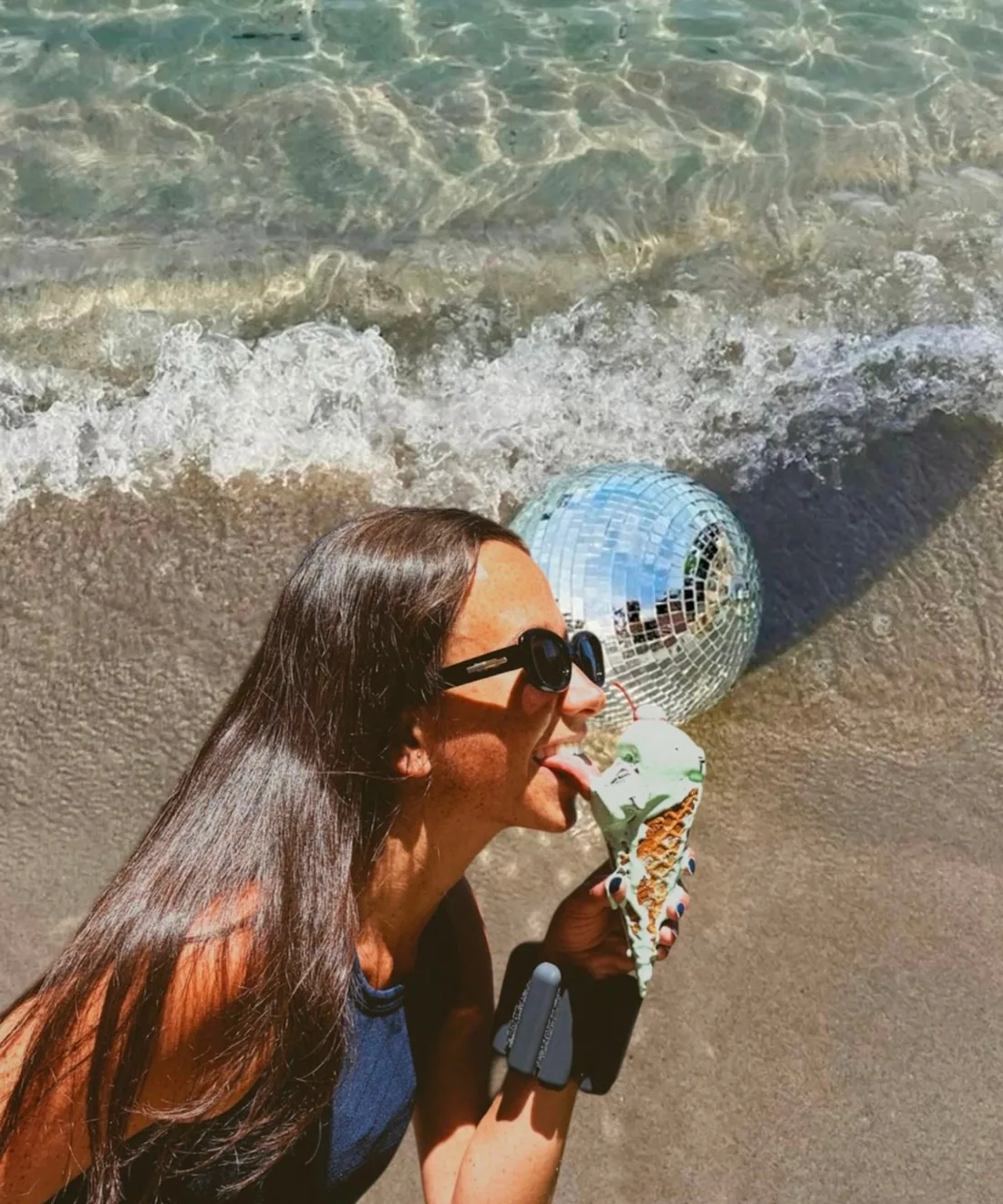 Disco ball at the Vero Beach shoreline